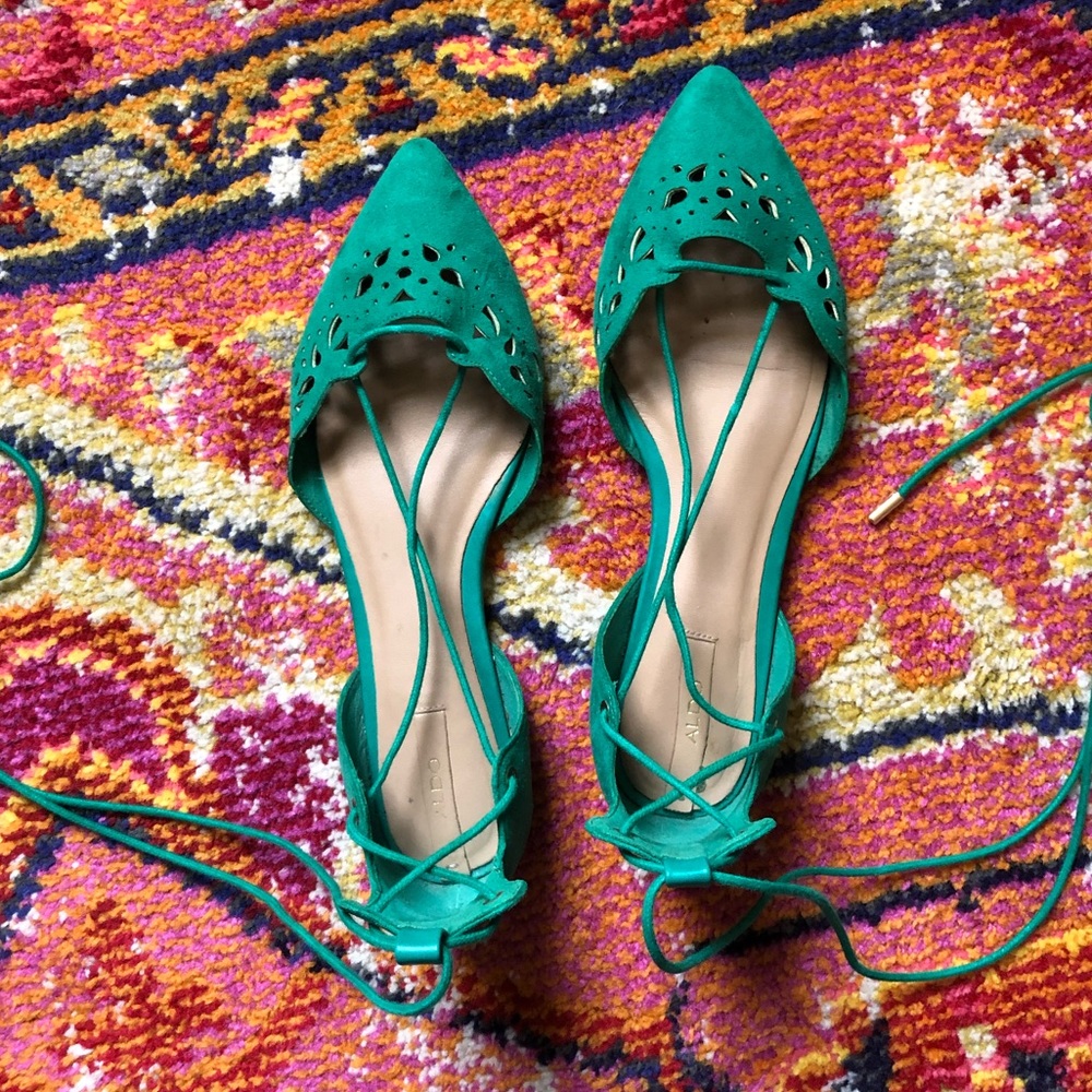 ALDO Laser Cut Lace Up Sandals